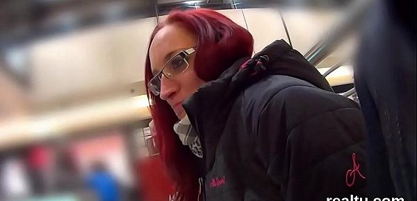  Adorable czech girl was tempted in the mall and rode in pov